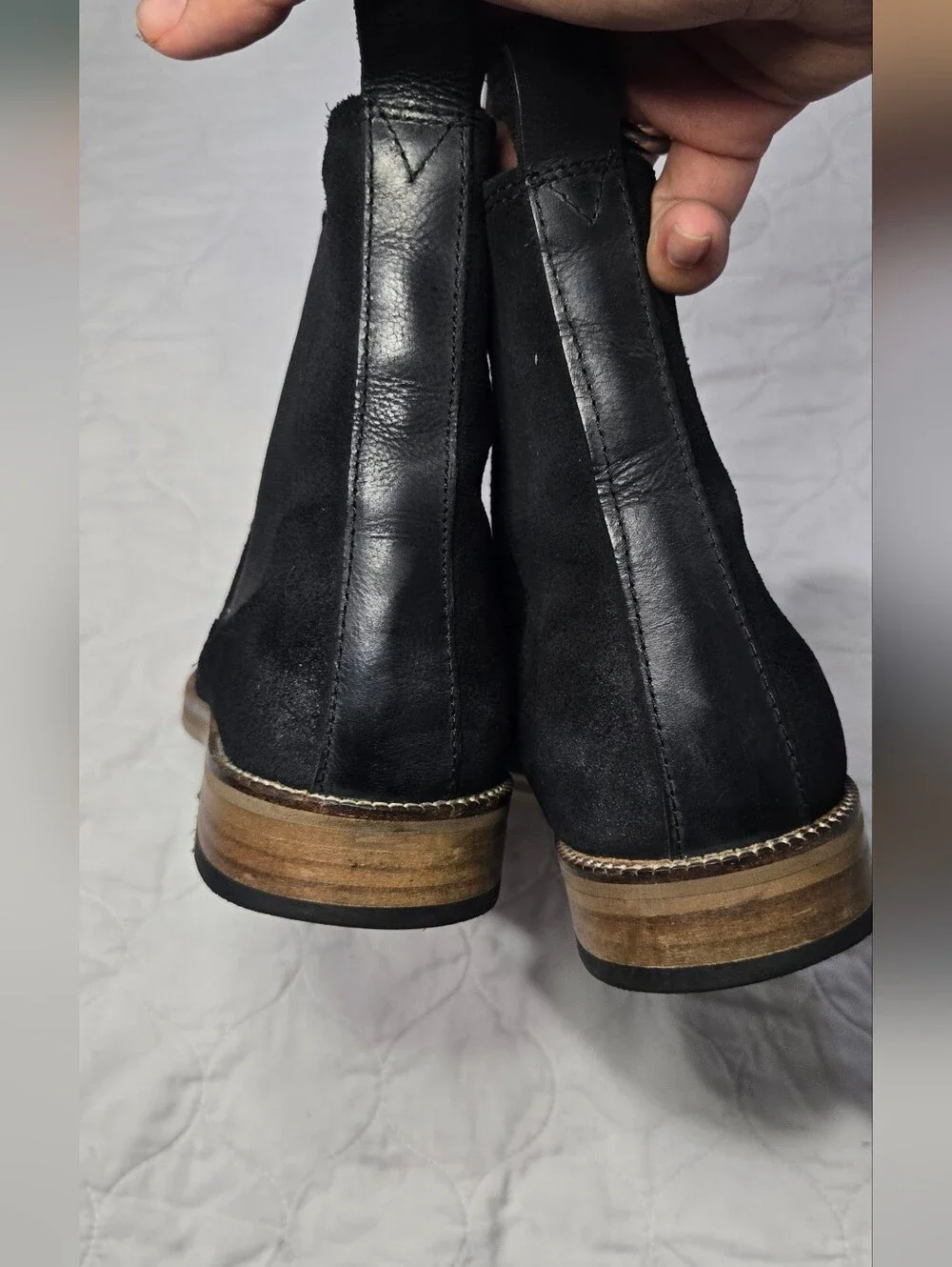 Classic Black Suede Chelsea Ankle Boots - Men Size 10.5 ( Runs Big Like A 11)